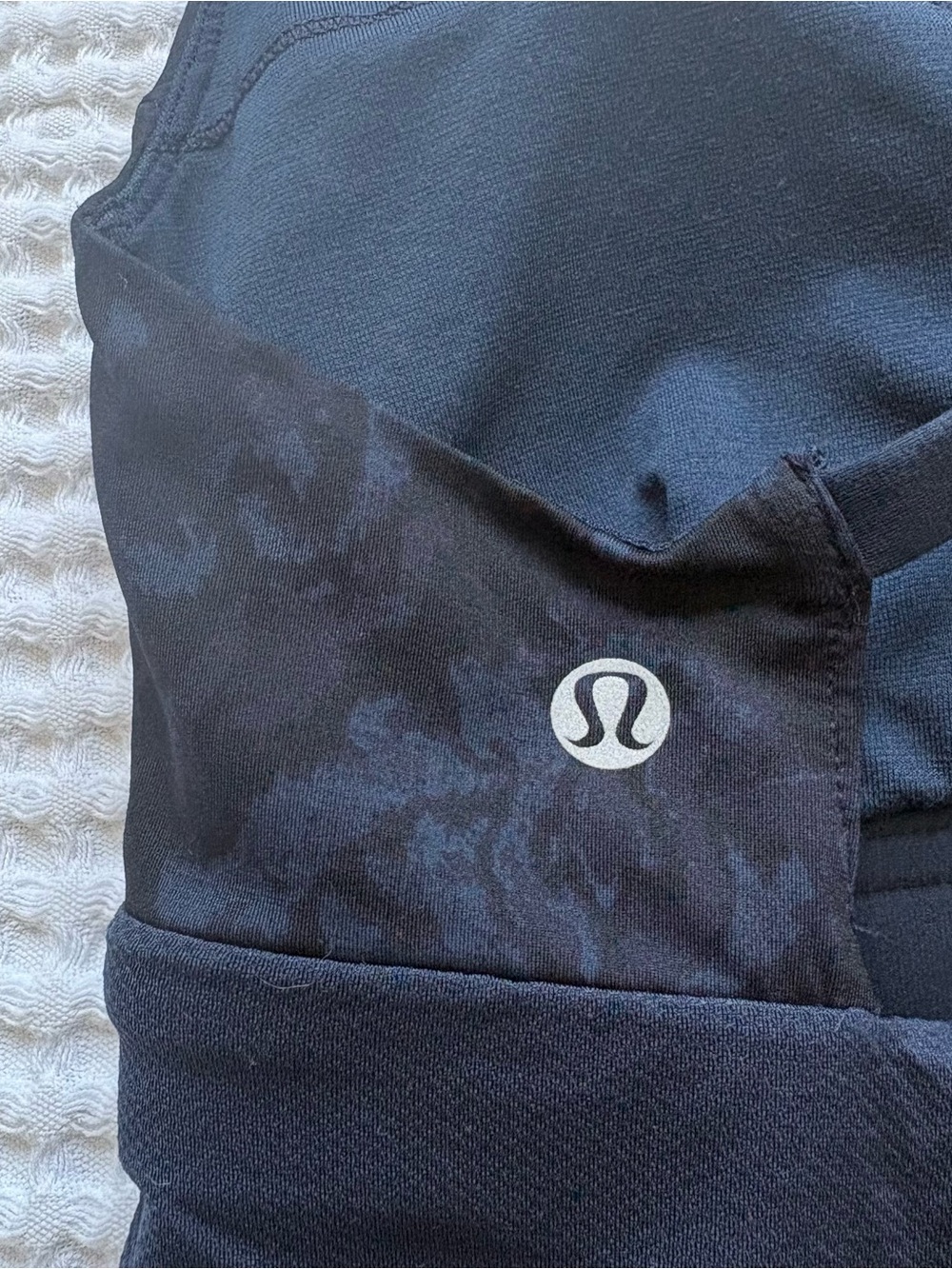 Lululemon Yeah Yoga Tank Baroque Inkwell Navy Black Mesh Back Cross Strap 4 - Picture 5 of 7